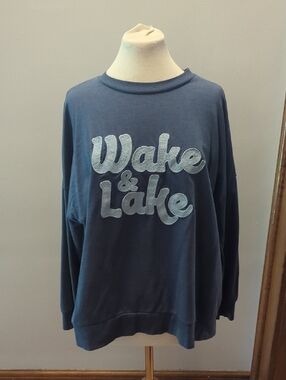 Charlie Paige Wake & Lake Blue Crewneck Pullover